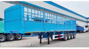 New 4 Axle Fence Cargo Semi Trailers will be sent to Tanzania Dar es Salaam