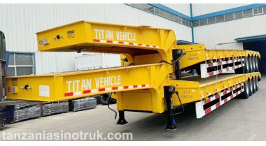 4 Axle 100 Ton Lowbed Trailer will be sent to Tanzania Dar es Salaam