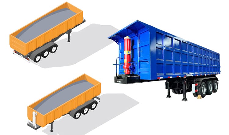 What is the capacity of a tipper semi trailer near Tanzania？