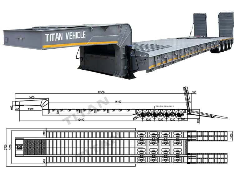 TITAN Low Bed Truck Trailer in Tanzania