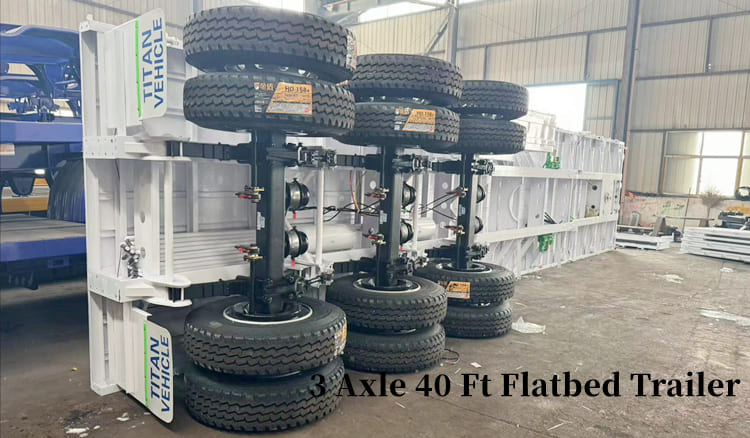 3 Axle 40 Ft Flatbed Trailer for Sale Near Me in Tanzania