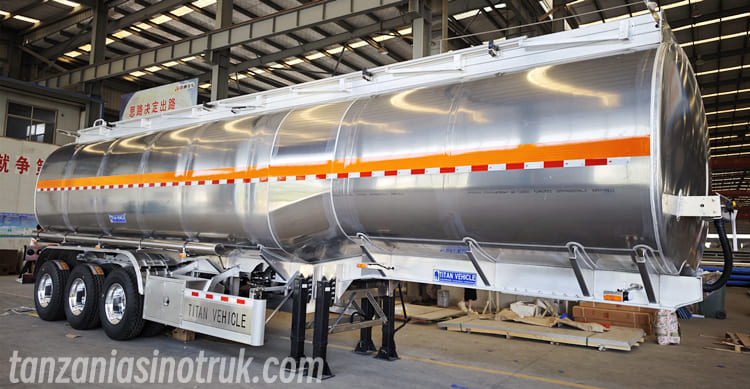 3 Axle 45000 Liters Aluminum Tanker Trailer for Sale in Tanzania Dar es Salaam