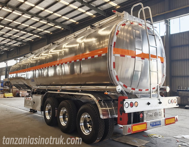 3 Axle 45000 Liters Aluminum Tanker Trailer for Sale in Tanzania Dar es Salaam