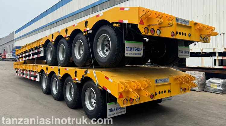 4 axle low bed trailer