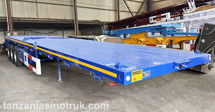 Tri Axle Flatbed Trailer for Sale in Tanzania 