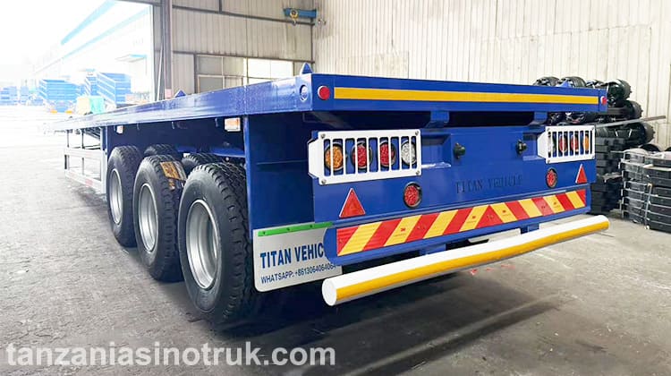 Tri Axle Flatbed Trailer for Sale in Tanzania 