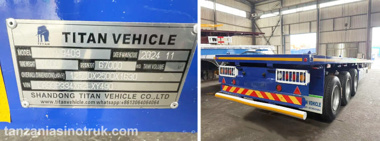 Tri Axle Flatbed Trailer for Sale in Tanzania 