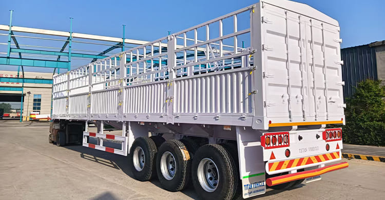 Tri Axle Fence Cargo Semi Trailer for Sale in Tanzania 