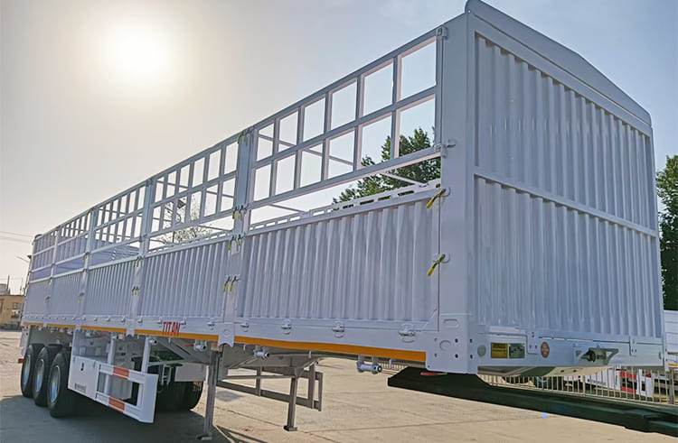 Tri Axle Fence Cargo Semi Trailer for Sale in Tanzania  Tri Axle Fence Cargo Semi Trailer for Sale in Tanzania 