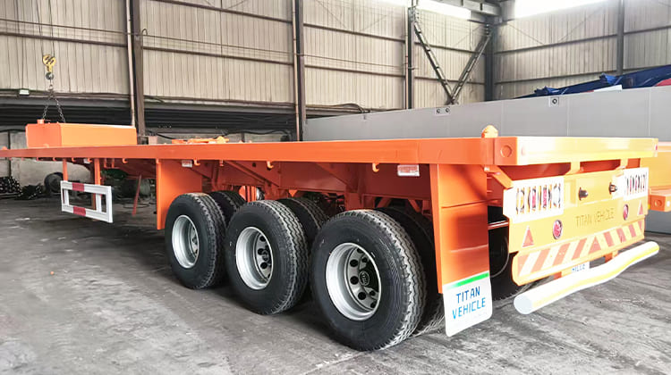 Tri Axle Flat Deck Trailer for Sale in Tanzania