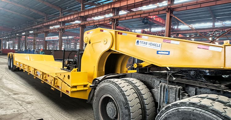 60 Ton Hydraulic Gooseneck Lowboy Trailer for Sale in Tanzania