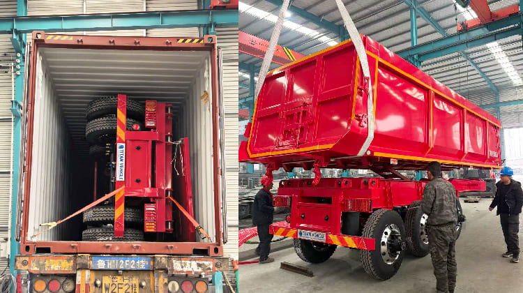 Tri Axle Semi Tipper Trailer for Sale in Tanzania