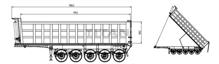 Low Prices 5 Axle End Dump Trailer for Sale in Ghana Kumasi