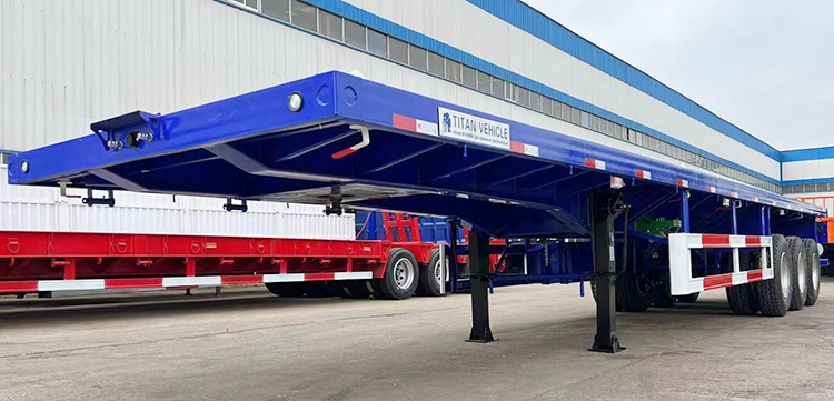 40Ft Container Flatbed Truck Trailer | Tri Axle Flatbed Trialer Manufacturers in Tanzania