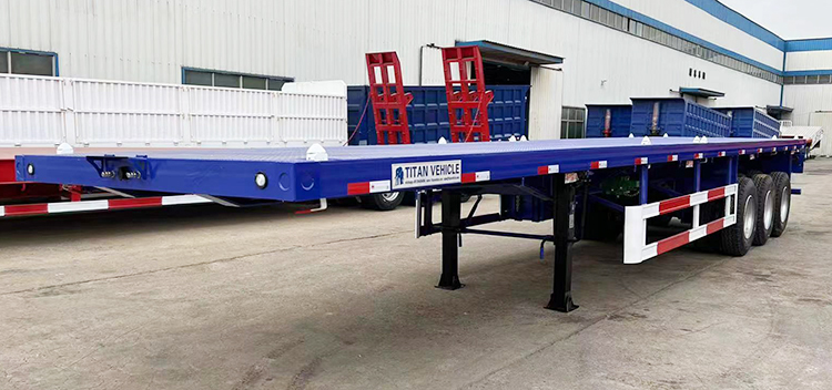40Ft Container Flatbed Truck Trailer | Tri Axle Flatbed Trialer Manufacturers in Tanzania