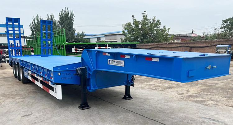 3 Axle 40Ft Low Bed Trailer Price | Low Bed Semi Trailer for Sale in Tanzania