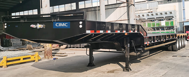 CIMC China 4 Axle Lowbed Truck Trailer for Sale in Tanzania Mtwara