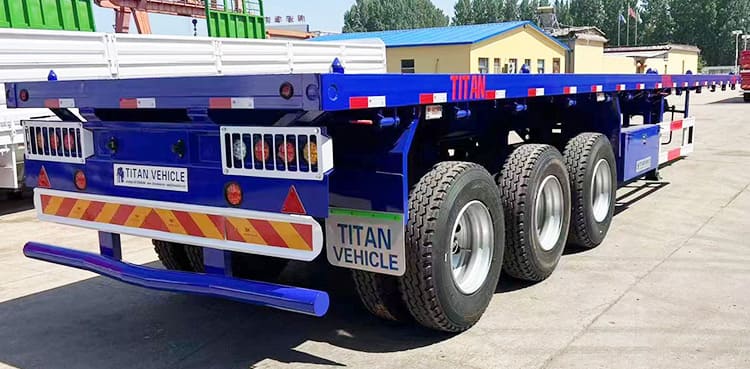 40Ft Triple Axle Flatbed Container Trailer for Sale in Tanzania