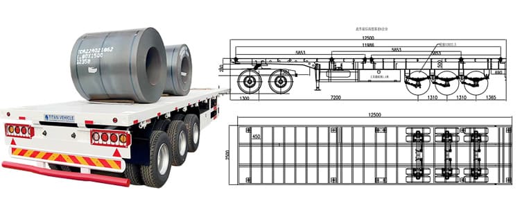 40Ft Flatbed Trailer for Sale | 3 Axle Flatbed Semi Trialer for Sale in Tanzania Dar Es Salaam