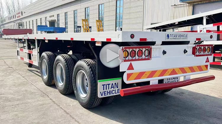 40 Ft Flatbed Trailer for Sale | 3 Axle Flatbed Semi Trialer for Sale in Tanzania Dar Es Salaam