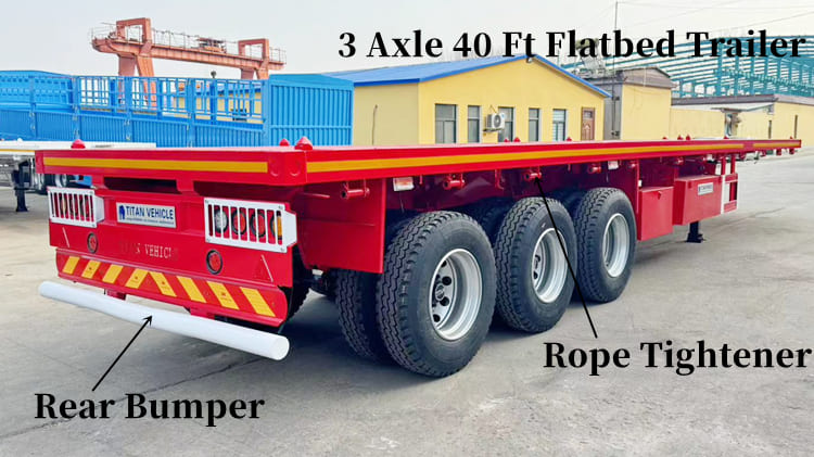 Tri Axle Flat Deck Trailer for Sale in Tanzania Dar es Salaam