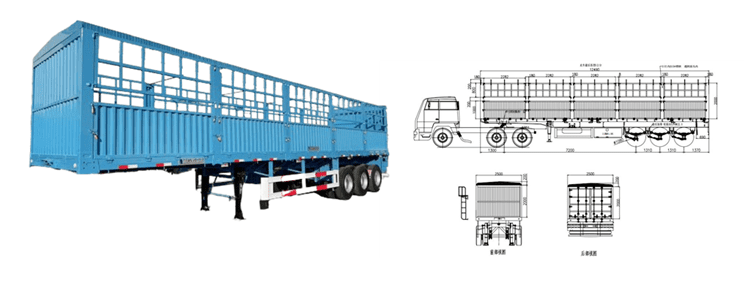 Tri Axle Fence Stake Semi Trailers for Sale in Tanzania Dar es Salaam