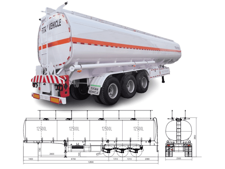 Tri Axle Fuel Tanker Trailer for Sale Tanzania
