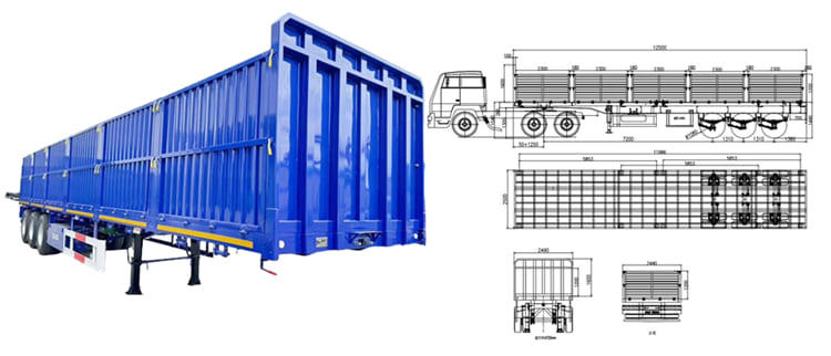 Side Wall Semi Trailer for Sale in Tanzania Dar es Salaam