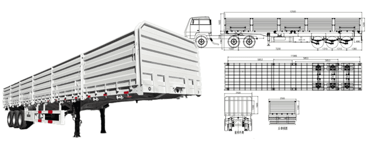 60 Tons Sidewall Semi Trailer for Sale in Tanzania | Side Board Trailer Price in Dar es Salaam