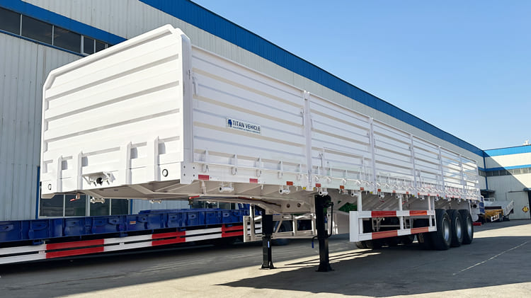 60 Tons Sidewall Semi Trailer for Sale in Tanzania | Side Board Trailer Price in Dar es Salaam
