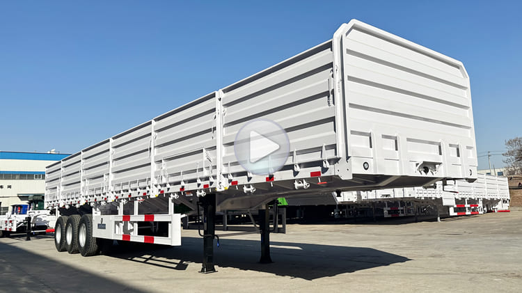 60 Tons Sidewall Semi Trailer for Sale in Tanzania | Side Board Trailer Price in Dar es Salaam