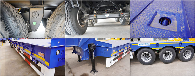 Tri Axle Low Bed Trailer for Sale in Tanzania | 80 Tons Low Bed Semi Trailer for Sale in Dar es Salaam