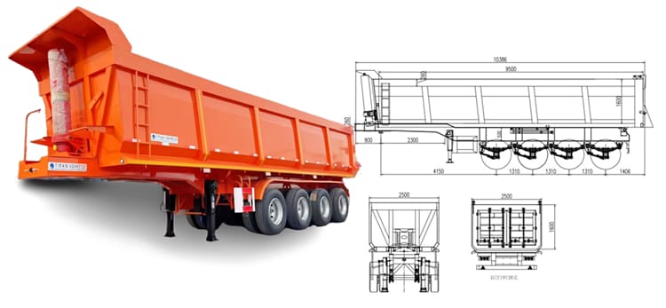 4 Axle Tipper Trailer Price Manufacturers in Tanzania | 35 Ton Hydraulic Tipper Trailer Manufacturers in Dar es Salaam