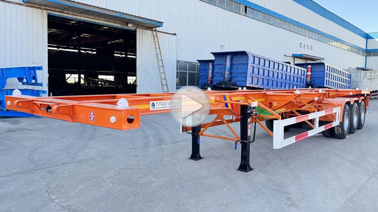 New Tri Axle Container Skeletal Trailers for Sale in Tanzania 