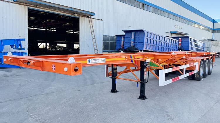New Tri Axle Container Skeletal Trailers for Sale in Tanzania 