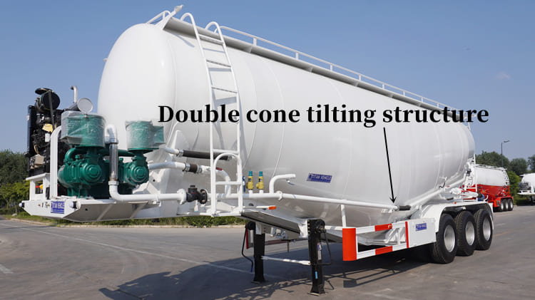 45CBM Dry Bulk Cement Tanker Trailers for Sale in Tanzania