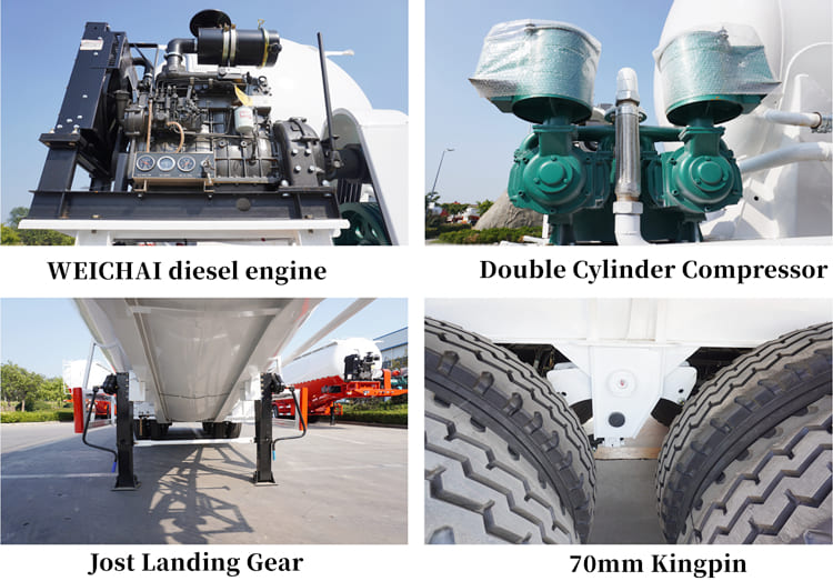 45CBM Dry Bulk Cement Tanker Trailers for Sale in Tanzania | Cement Tanker Semi Trailer in Dar es Salaam