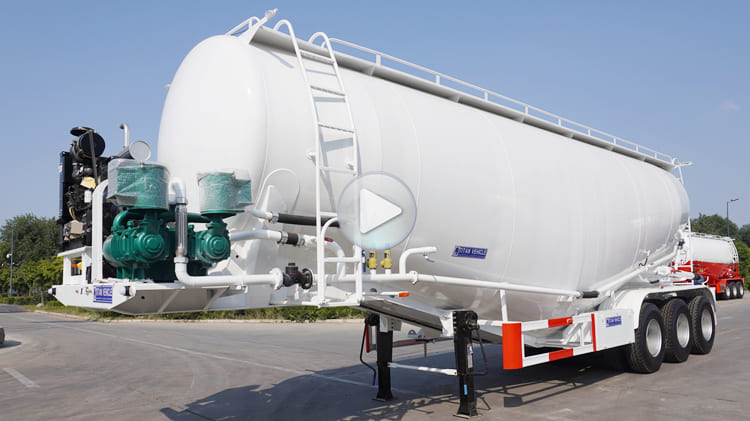 45CBM Dry Bulk Cement Tanker Trailers for Sale in Tanzania