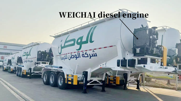 Tri Axle 40CBM Bulk Cement Tank Semi Trailer for Sale in Tanzania Dar es Salaam