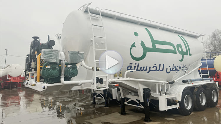Tri Axle 40CBM Bulk Cement Tank Semi Trailer for Sale in Tanzania Dar es Salaam