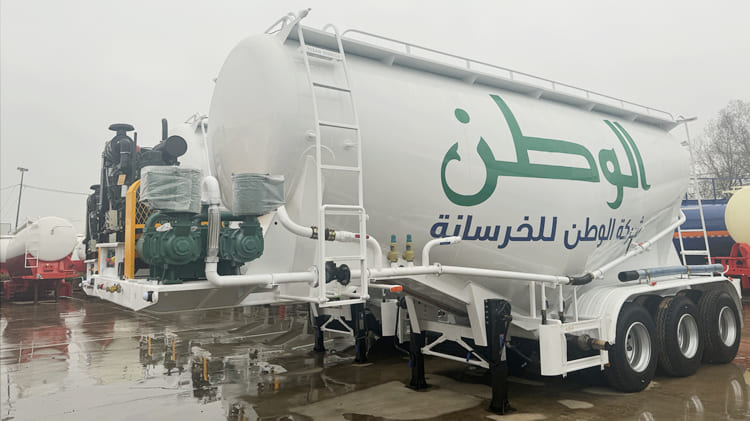 Tri Axle 40CBM Bulk Cement Tank Semi Trailer for Sale in Tanzania Dar es Salaam