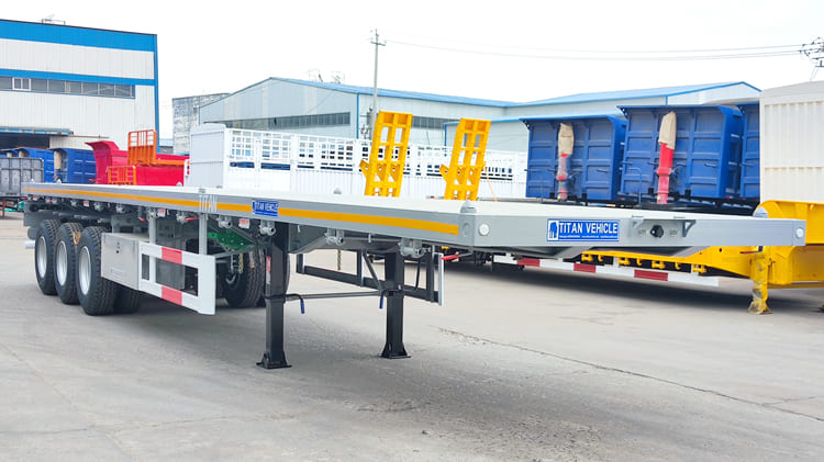 2024 Tri Axle 40 Foot Flatbed Trailer for Sale in Tanzania Prices 