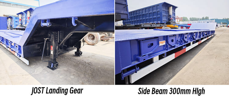 New 3 Axle 80 Tons Semi Lowbed Trailer Price in Tanzania Dar es Salaam 