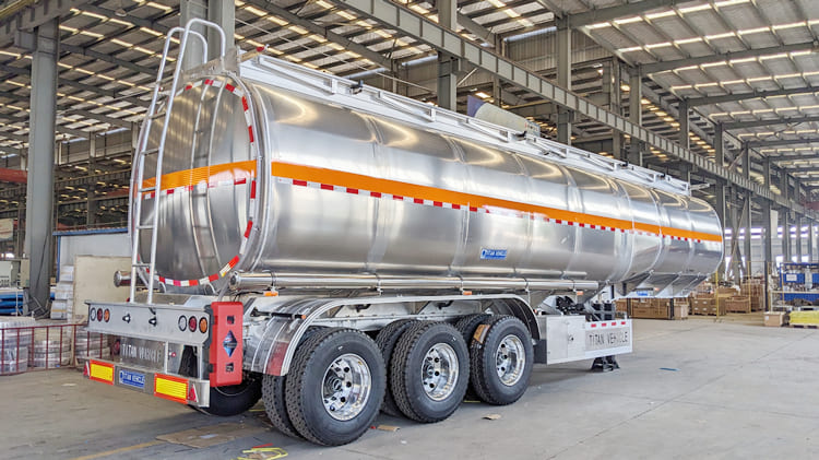 50000 Liters Aluminum Diesel Fuel Tanker Trailer for Sale in Tanzania