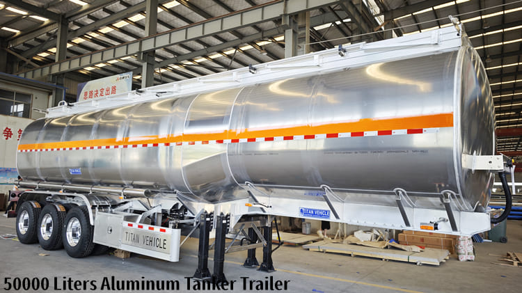 50000 Liters Aluminum Tanker Trailer for Sale in Tanzania
