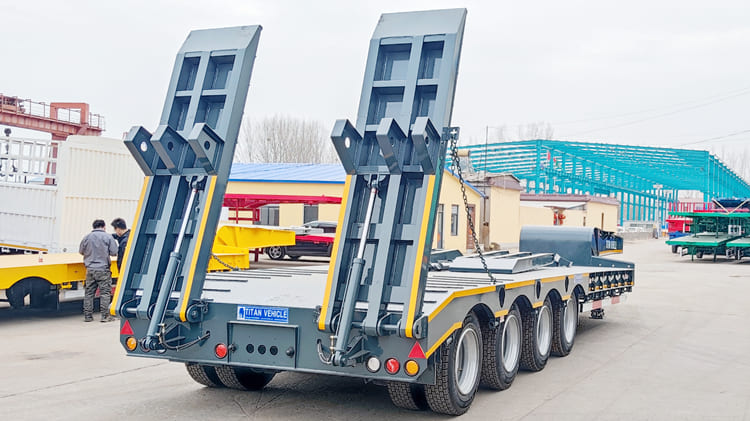 4 Axle 100 Ton Hydraulic Low Low Bed Trailer Price in Tanzania