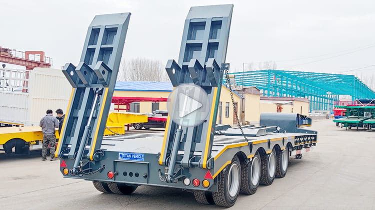 4 Axle 100 Ton Hydraulic Low Low Bed Trailer Price in Tanzania