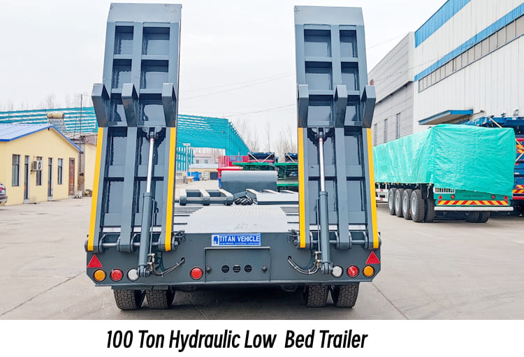 4 Axle 100 Ton Hydraulic Low Low Bed Trailer Price in Tanzania