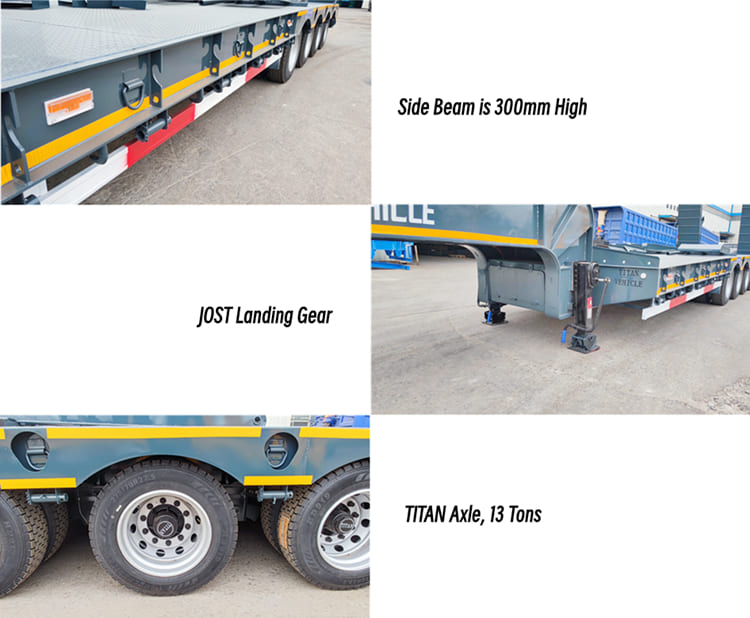 4 Axle 100 Ton Hydraulic Low Low Bed Trailer Price in Tanzania