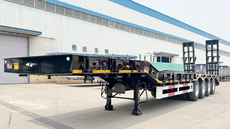 100 Ton Lowbed Truck Trailer for Sale Tanzania 